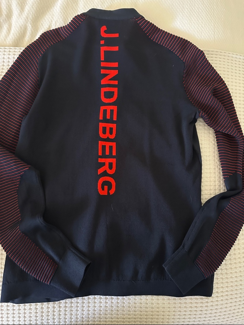 J.Lindeberg Navy & Red Performance Jacket - Picture 3 of 3
